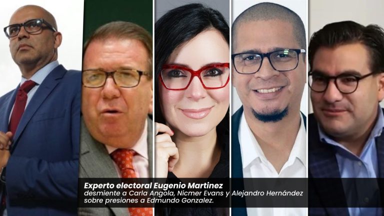 Experto electoral Eugenio Martínez desmiente a Carla Angola, Nicmer Evans y Alejandro Hernández sobre presiones a Edmundo González