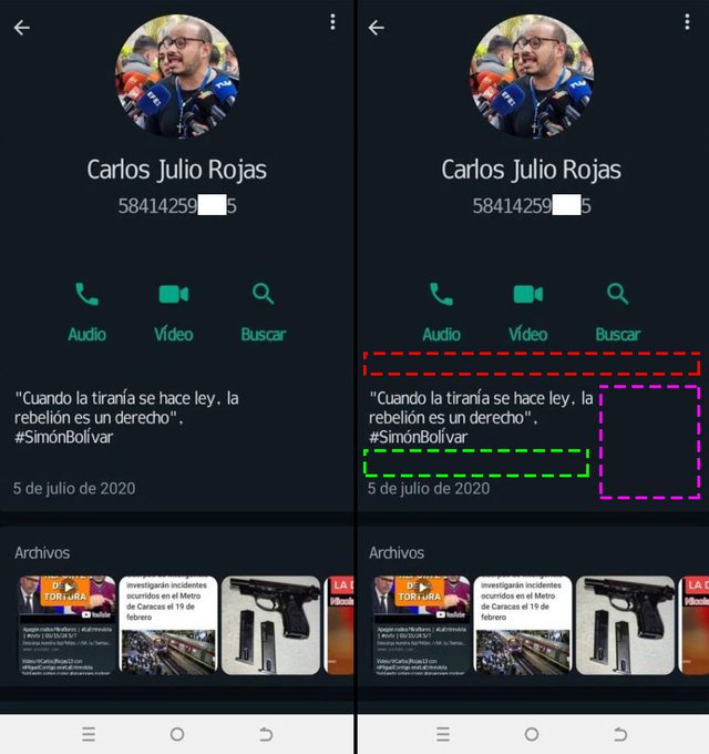 Chats de WhatsApp entre Carlos Julio Rojas y Jerry Ostos presentan indicios de manipulación digital