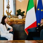 Giorgia Meloni recibió con honores a María Corina Machado en el Palazzo Chigi